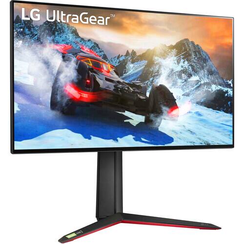 Front. LG - LG 27" UltraGear 3840 x 2160 UHD G-Sync Monitor LG27GP950-B - Black.