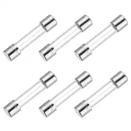 Unique Bargains - 6.3A 250V 5x20mm Time Delay Glass Fuse UL Listed Slow Blow Fuse for Home Appliances 6pcs - Silver