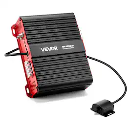 VEVOR - Monoblock Car Amplifier, 2000W RMS MAX, 1/2/4 Ohm Stable, 1-Channel Class D Car Audio Amplifier with Remote Subwoofer - Black;Red