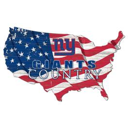 Fan Creations - New York Giants USA Flag Cutout Sign - Multicolor