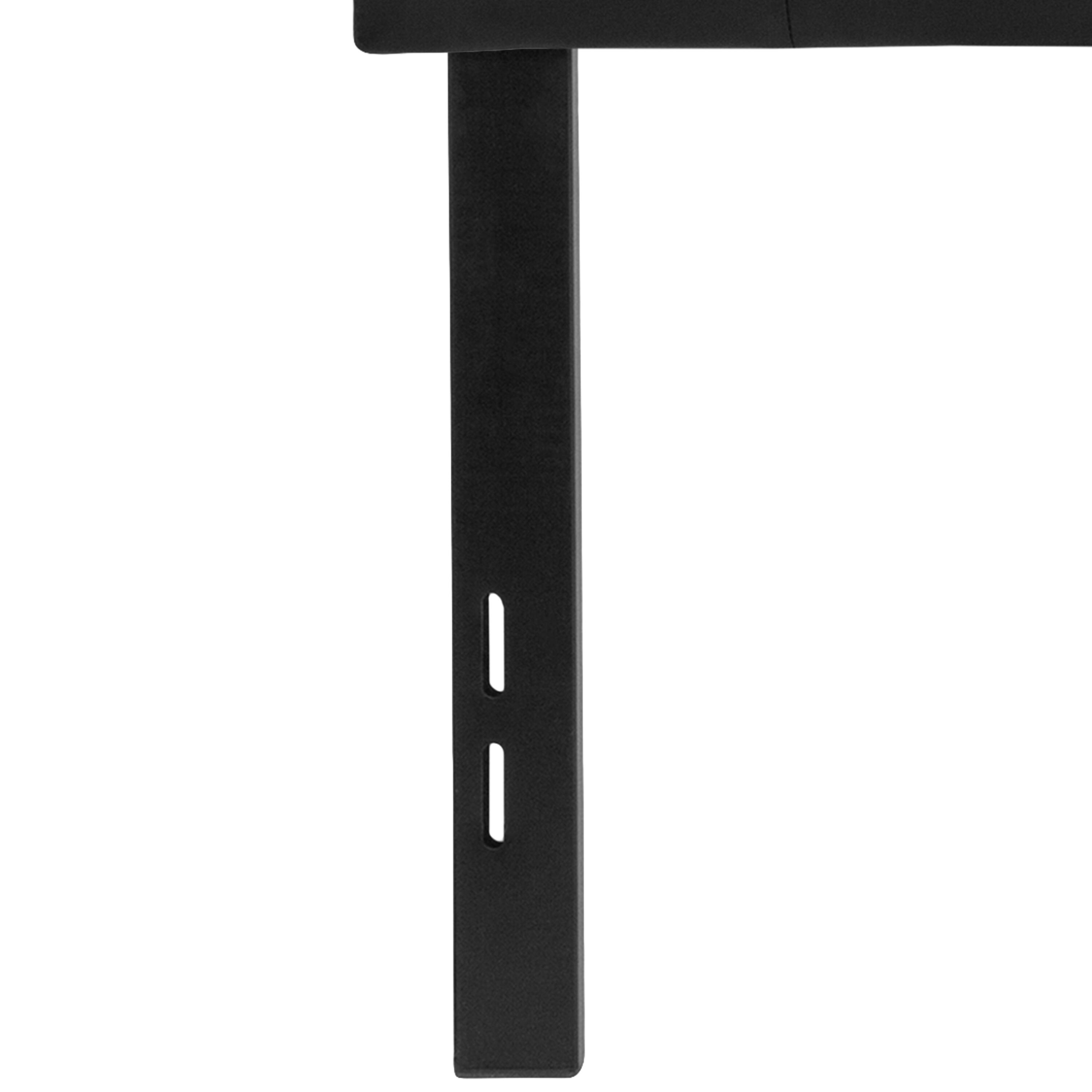 Alt View 7. Emma + Oliver - Button Tufted Adjustable Height Upholstered Headboard - Black.