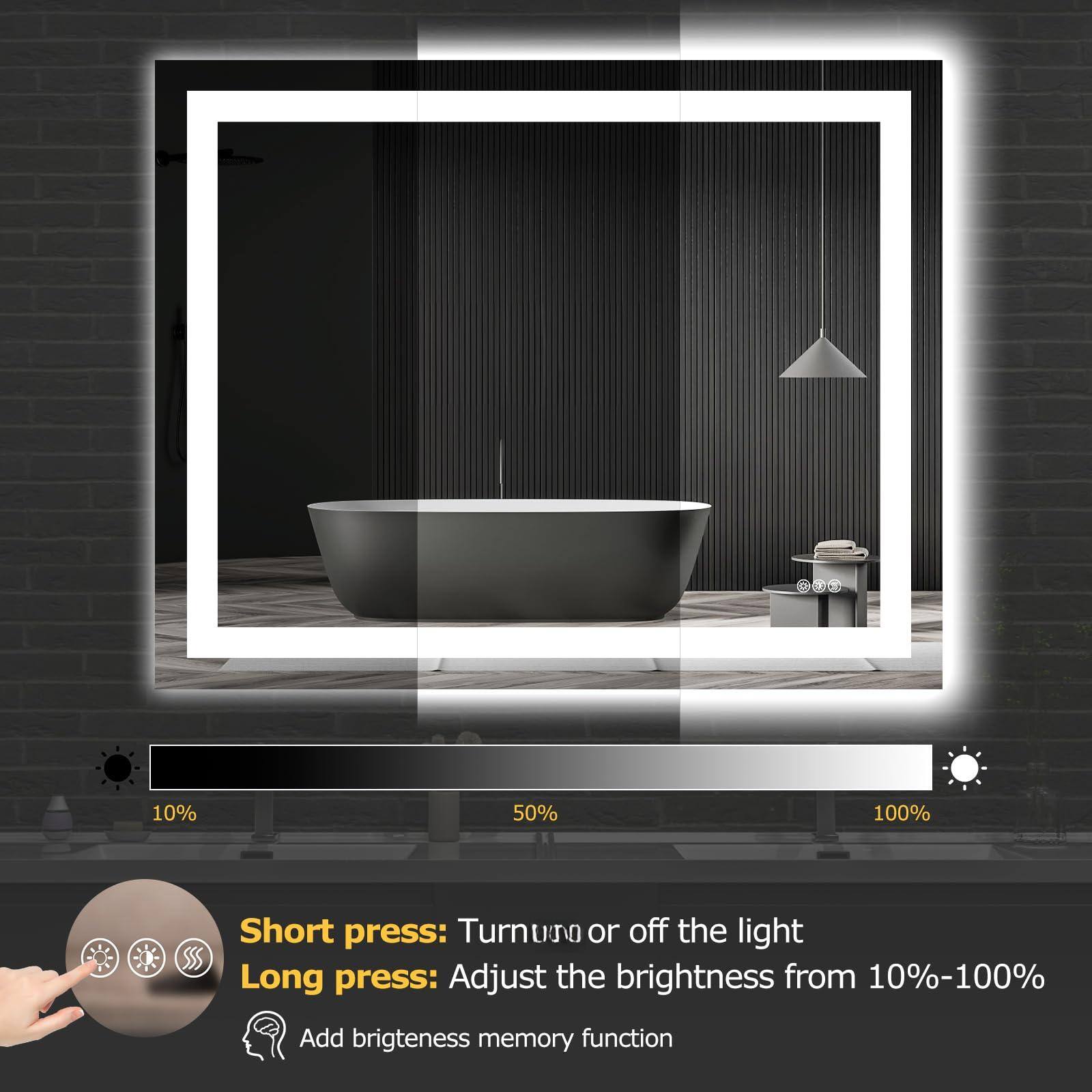 - Short press: Turn on or off the light
- Long press: Adjust the brightness from 10%-100%
- Add brightness memory function