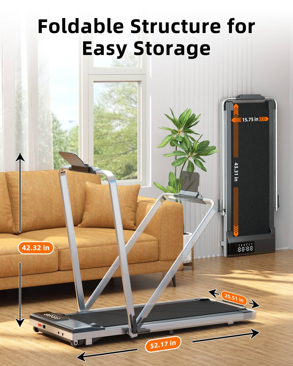 Foldable Structure for Easy Storage

15.75 in  
43.31 in  
42.32 in  
25.51 in  
52.17 in