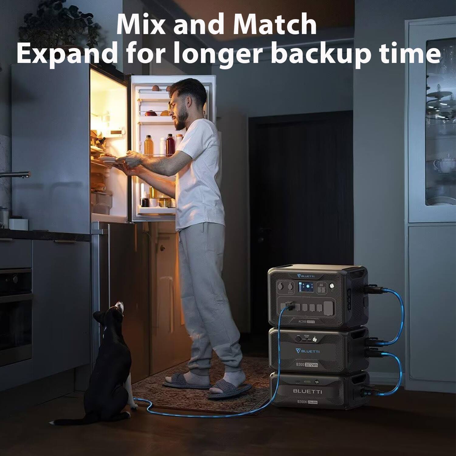 Mix and Match  
Expand for longer backup time