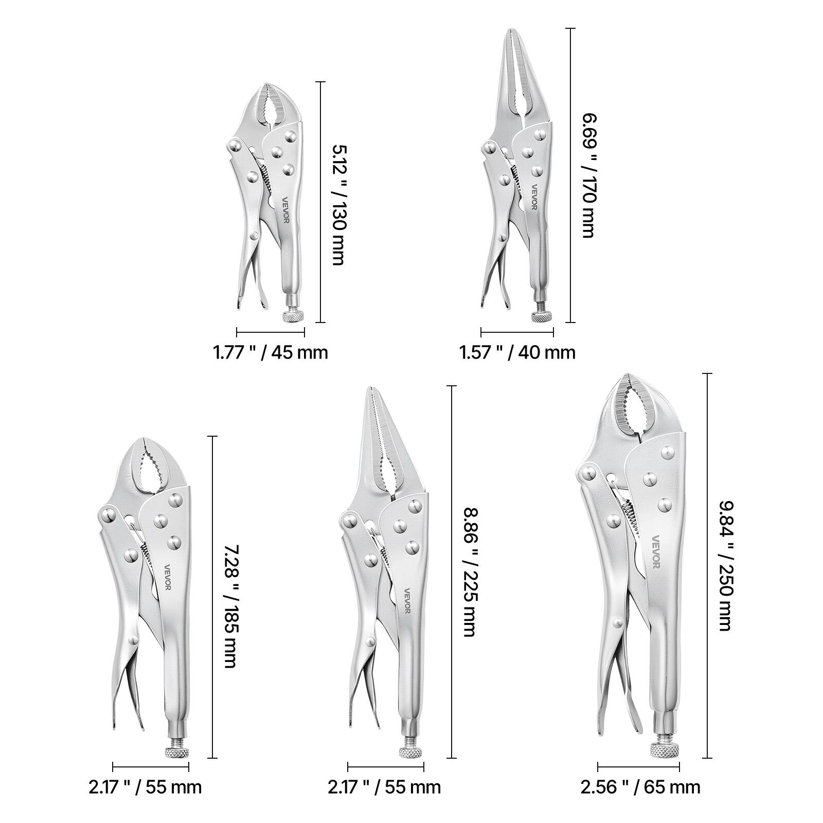 CIIIIIIII

VEVOR
5.12" / 130 mm
1.77" / 45 mm

VEVOR
6.69" / 170 mm
1.57" / 40 mm

VEVOR
7.28" / 185 mm
2.17" / 55 mm

VEVOR
8.86" / 225 mm
2.17" / 55 mm

VEVOR
9.84" / 250 mm
2.56" / 65 mm