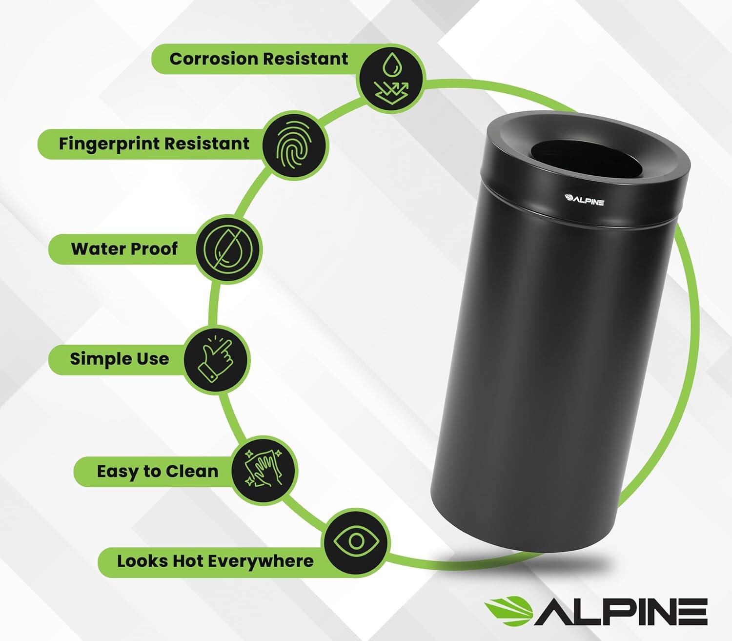 ALPINE, Corrosion Resistant, Fingerprint Resistant, Water Proof, Simple Use, Easy to Clean, Looks Hot Everywhere
