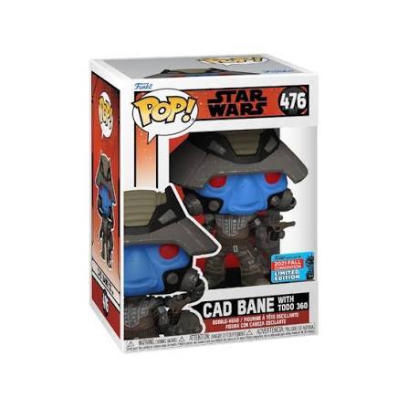 Funko POP! STAR WARS 476  
2021 FALL LIMITED EDITION  
CAD BANE  
WITH 1000360  
ROTATING OSCILLATING RED LED LIGHTS
