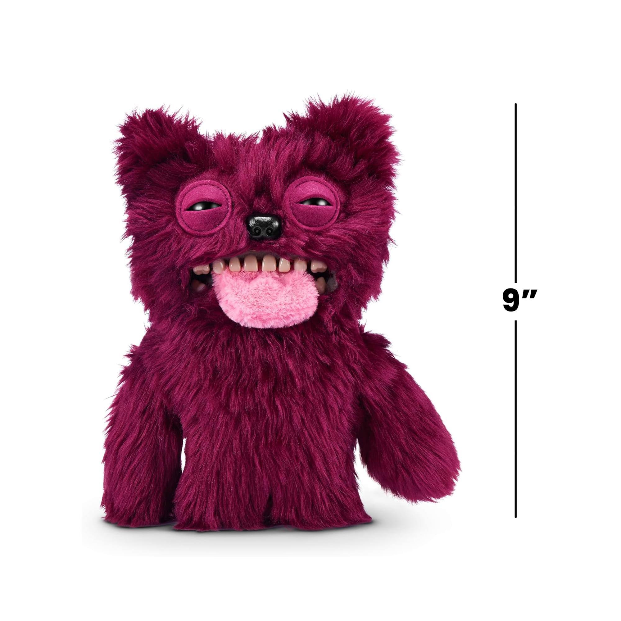 Alt View 5. ZURU - Fuggler Hairy Fuggs 9 Inch Plush | Sir Belch - Pink.
