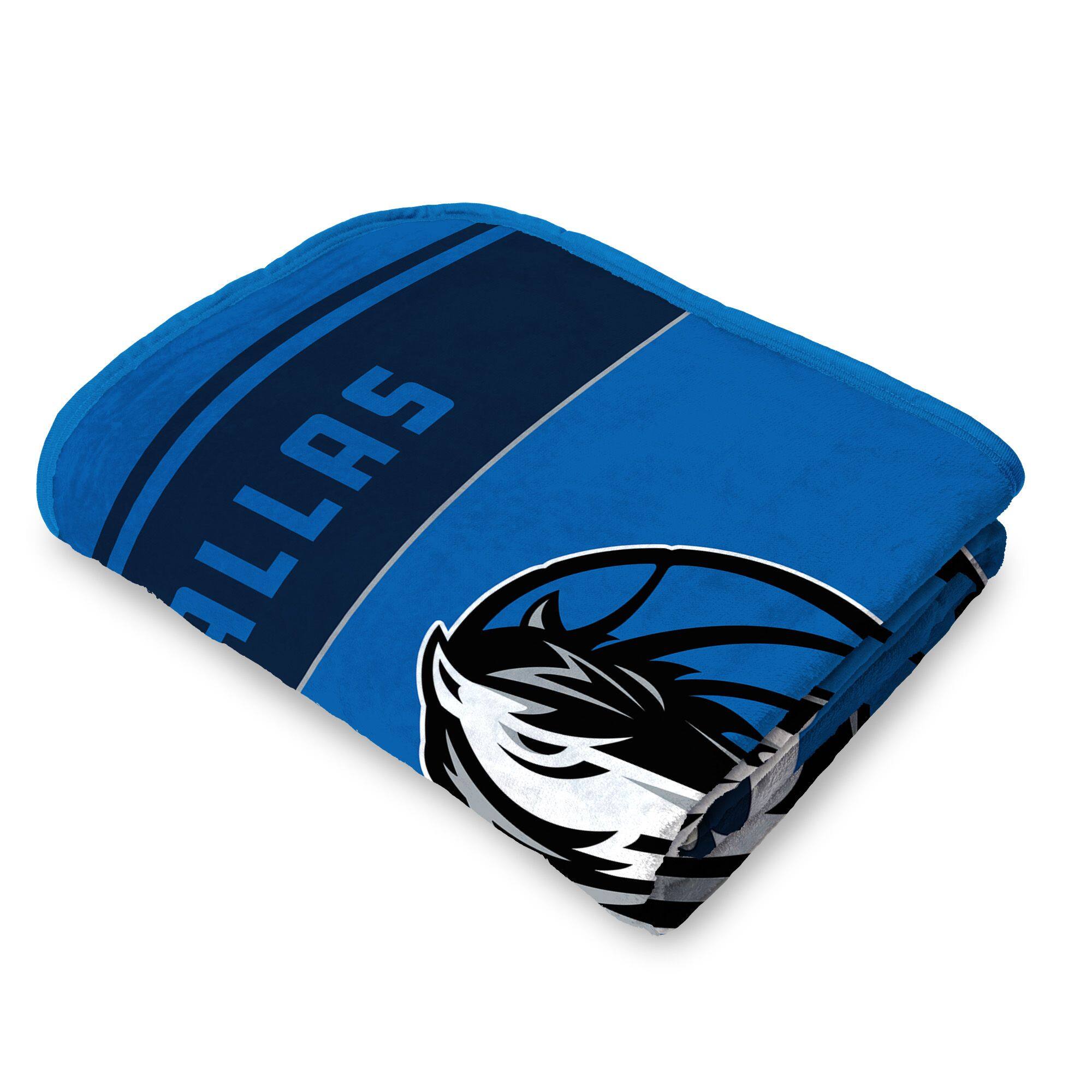 Left. Sweet Home Collection - NBA Dallas Mavericks 46" x 60" Raschel Throw Blanket - Blue.