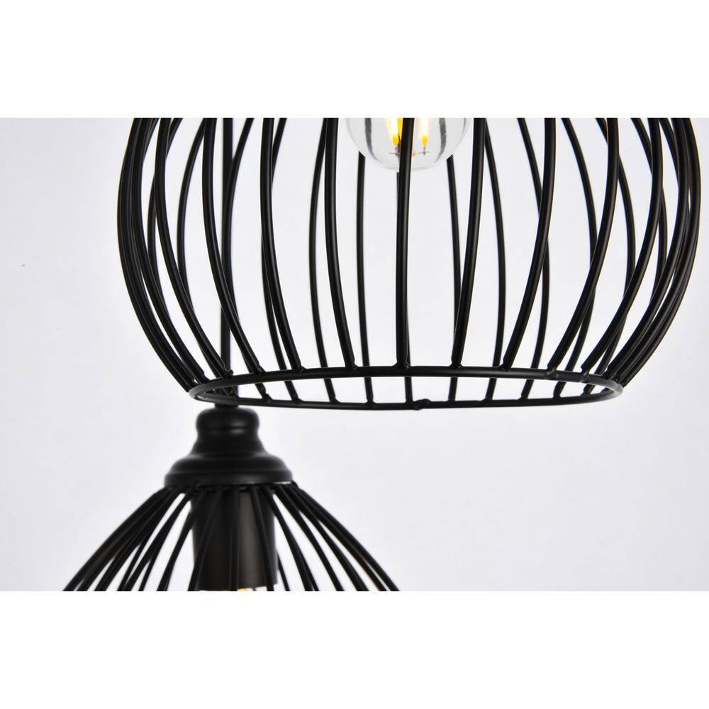 Alt View 2. Living District - Sayer Collection Pendant D16.0 H23.1 Lt:3 Black Finish - Black.