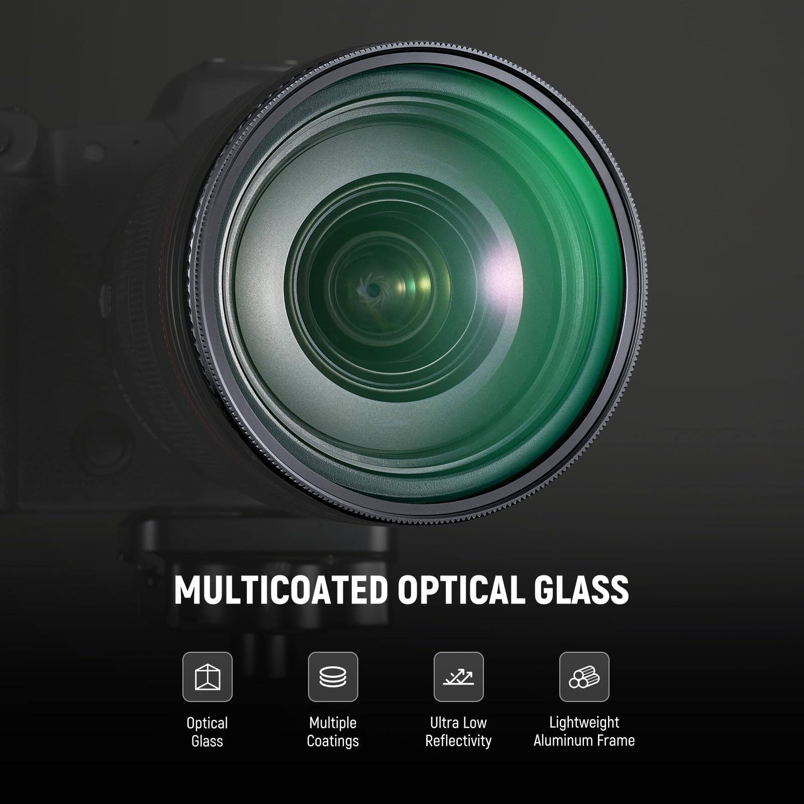 MULTICOATED OPTICAL GLASS  
Optical Glass  
Multiple Coatings  
Ultra Low Reflectivity  
Lightweight Aluminum Frame