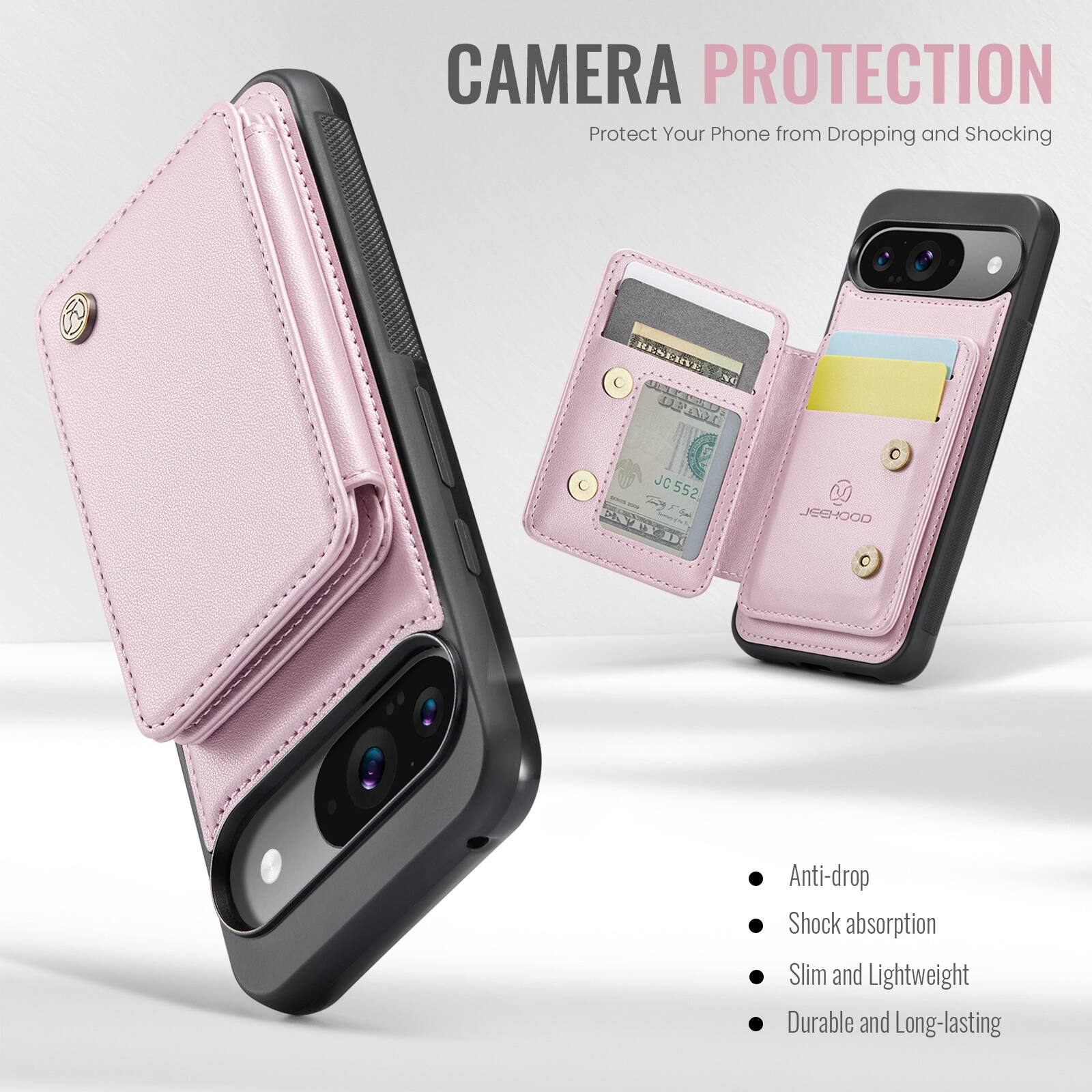 CAMERA PROTECTION  
Protect Your Phone from Dropping and Shocking  

Anti-drop  
Shock absorption  
Slim and Lightweight  
Durable and Long-lasting