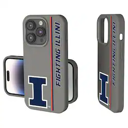 Keyscaper - NCAA - Illinois Fighting Illini iPhone Soft Touch Case - 14 - Gray