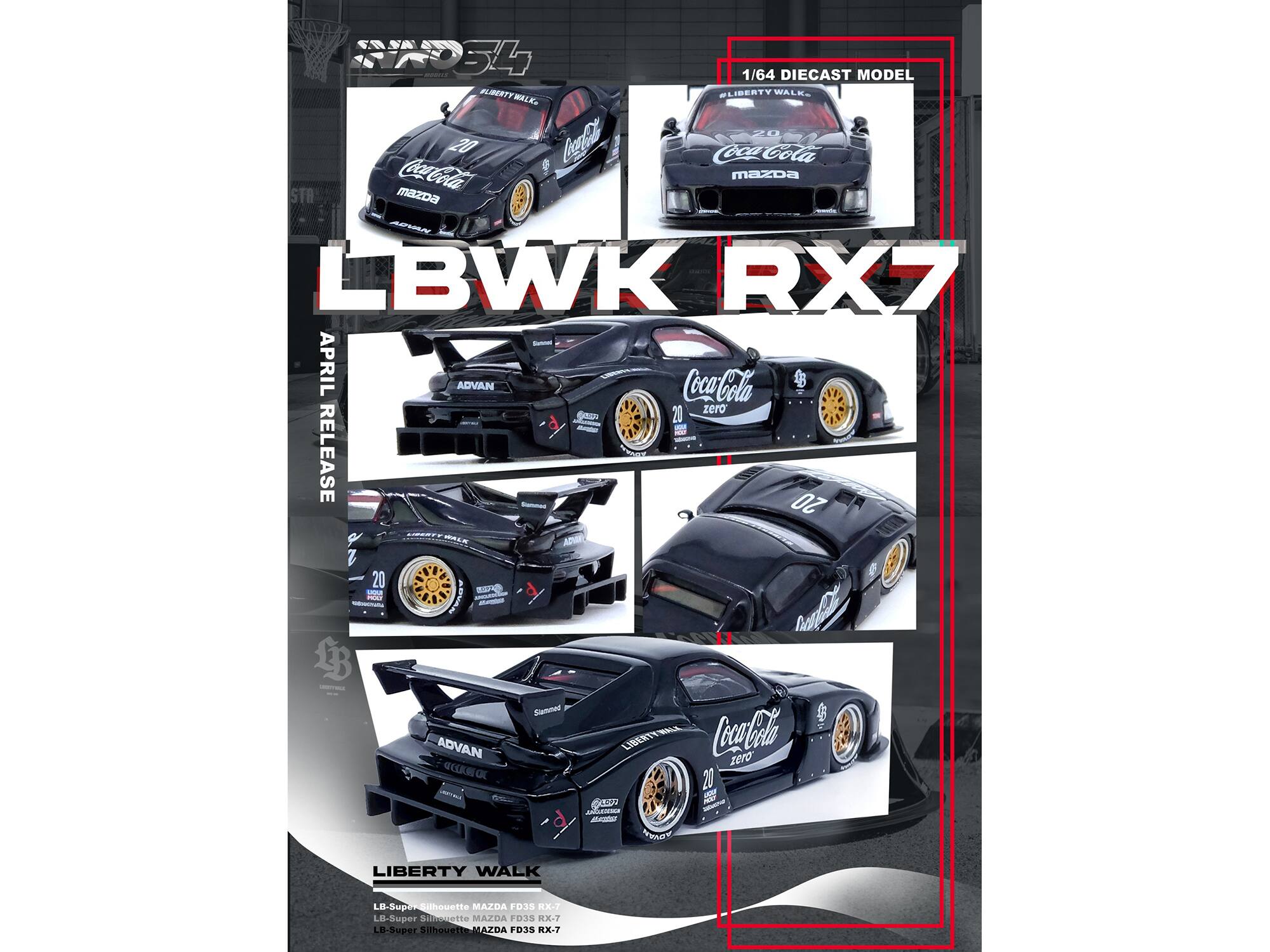Sure, here is the corrected and grouped text:

---

**1/64 DIECAST MODEL**

**LIBERTY WALK**

**LBWK RX7**

**APRIL RELEASE**

**Coca-Cola**

**MAZDA FD3S RX-7**

**LB-Super Silhouette MAZDA FD3S RX-7**

**LB-Super Silhouette MAZDA FD3S RX-7**

**LB-Super Silhouette MAZDA FD3S RX-7**

**APRIL RELEASE MODEL**

**LIBERTY WALK**

**LB-Super Silhouette MAZDA FD3S RX-7**

**LB-Super Silhouette MAZDA FD3S RX-7**

**LB-Super Silhouette MAZDA FD3S RX-7**

**LB-Super Silhouette MAZDA FD3S RX-7**

**LB-Super Silhouette MAZDA FD3S RX-7**

**LB-Super Silhouette MAZDA FD3S RX-7**

**LB-Super Silhouette MAZDA FD3S RX-7**

**LB-Super Silhouette MAZDA FD3S RX-7**

**LB-Super Silhouette MAZDA FD3