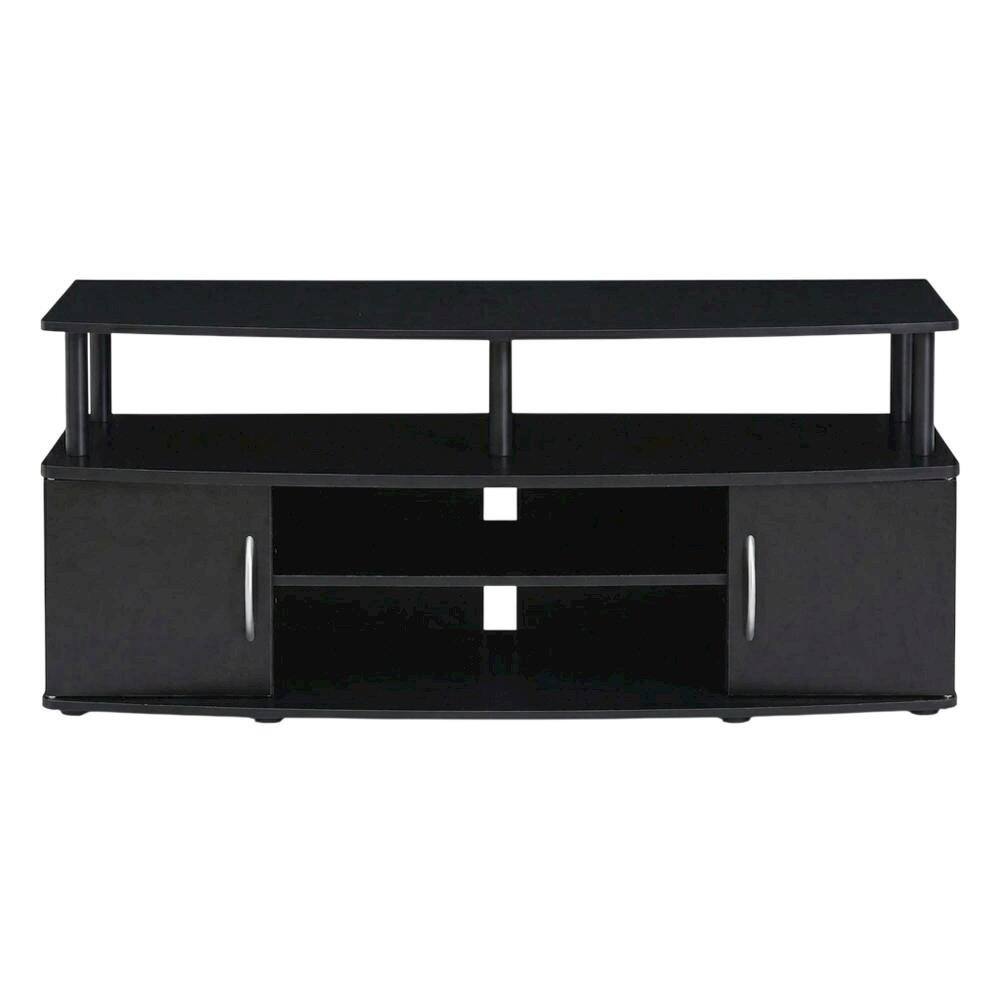 Back. FurniFact - Contemporary Large Entertainment Center for Up to 50-In TV with Storage - Black.