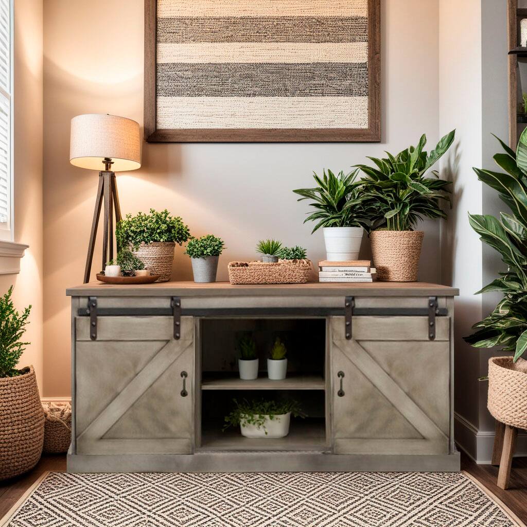 Alt View 1. Legends Furniture - TV Stand for Most TVs Up to 75" - Aged Gray.