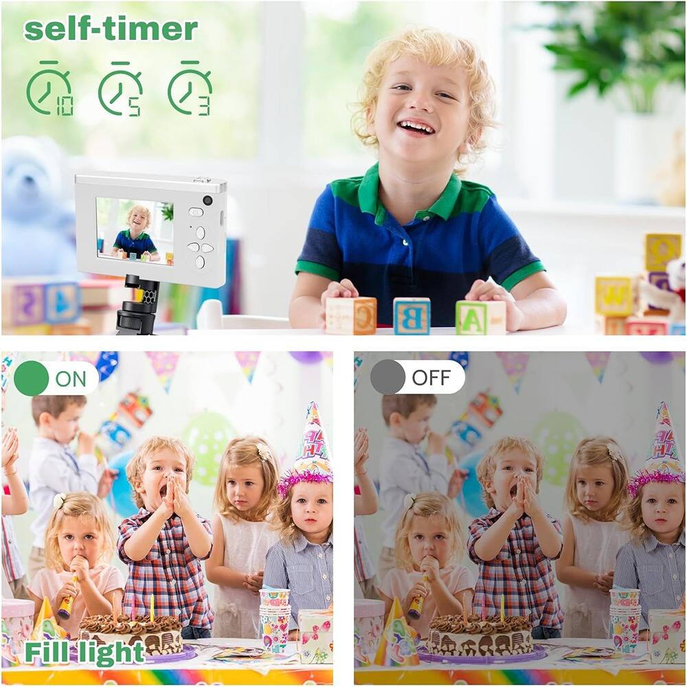 self-timer  
10 5 3  

ON  
Fill light  

OFF