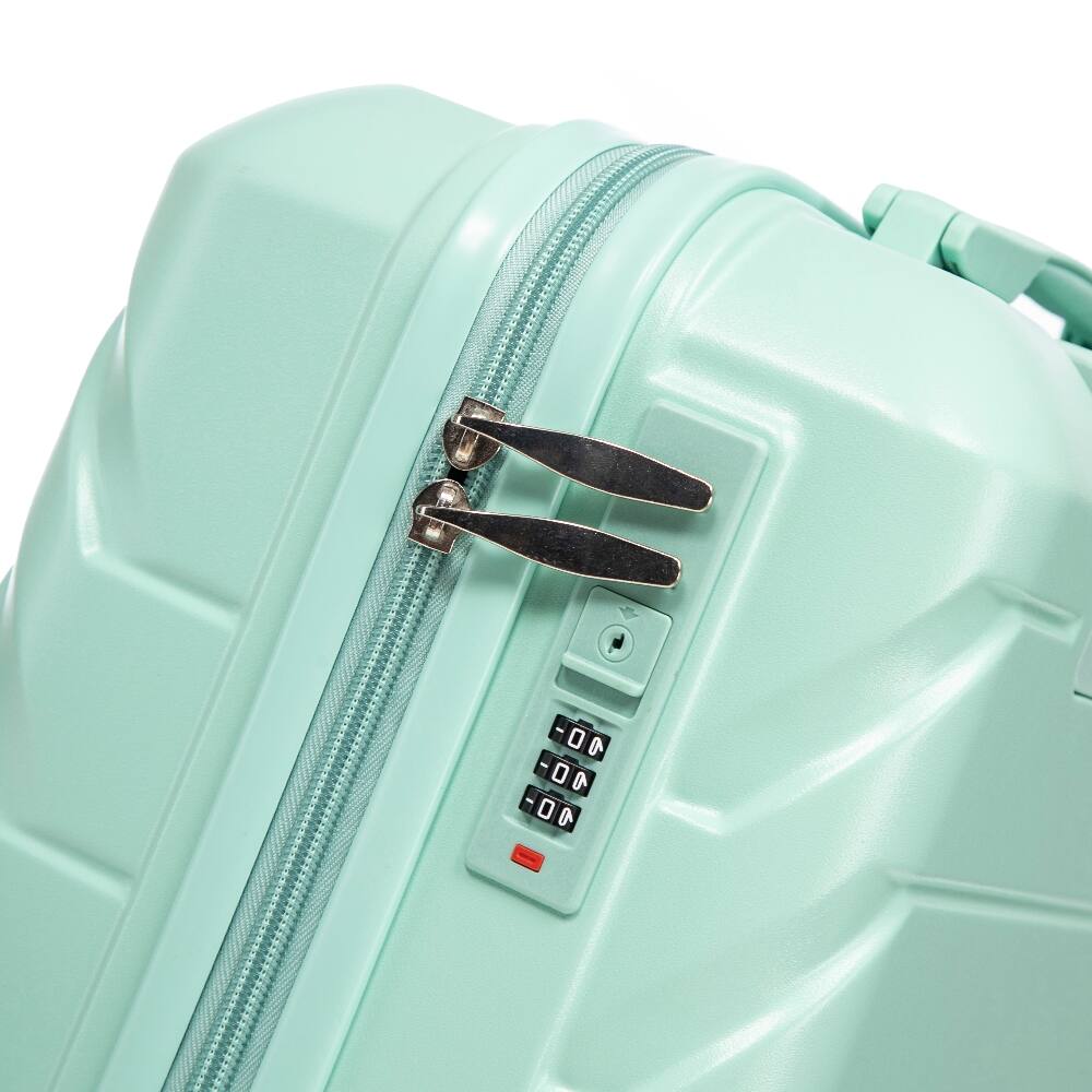Alt View 8. Ropilly - Ropilly 2 Piece Luggage Set Mint Green Suitcase 20 Inch Carry On Luggage with 14 Inch Cosmetic Case - Mint Green.