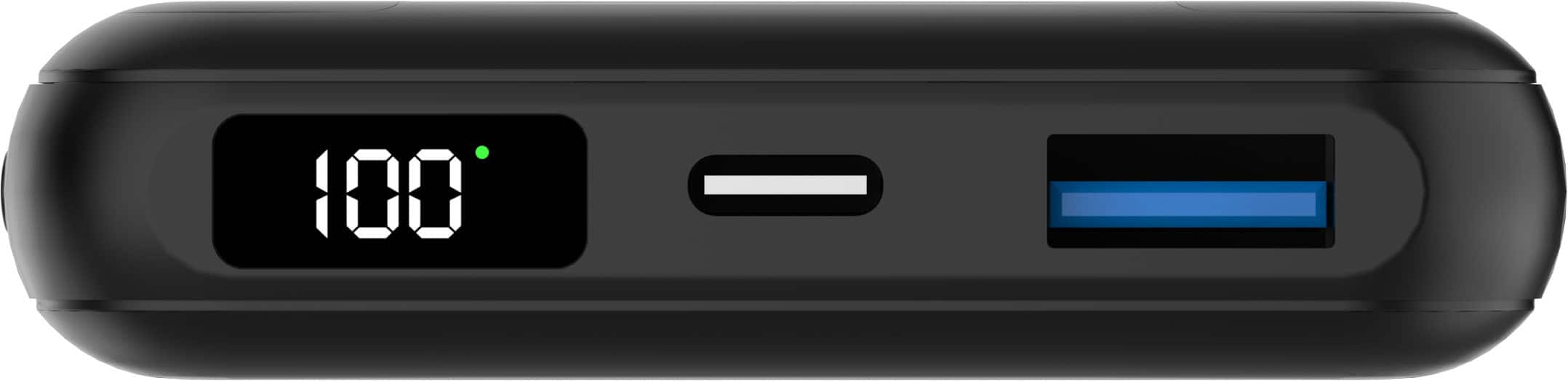 Alt View 19. Energizer - Ultimate Lithium 10,000 mAh 20W USB-C PD & 15W Qi Wireless 4-Port Portable Battery Charger Power Bank with LCD Display - Black.