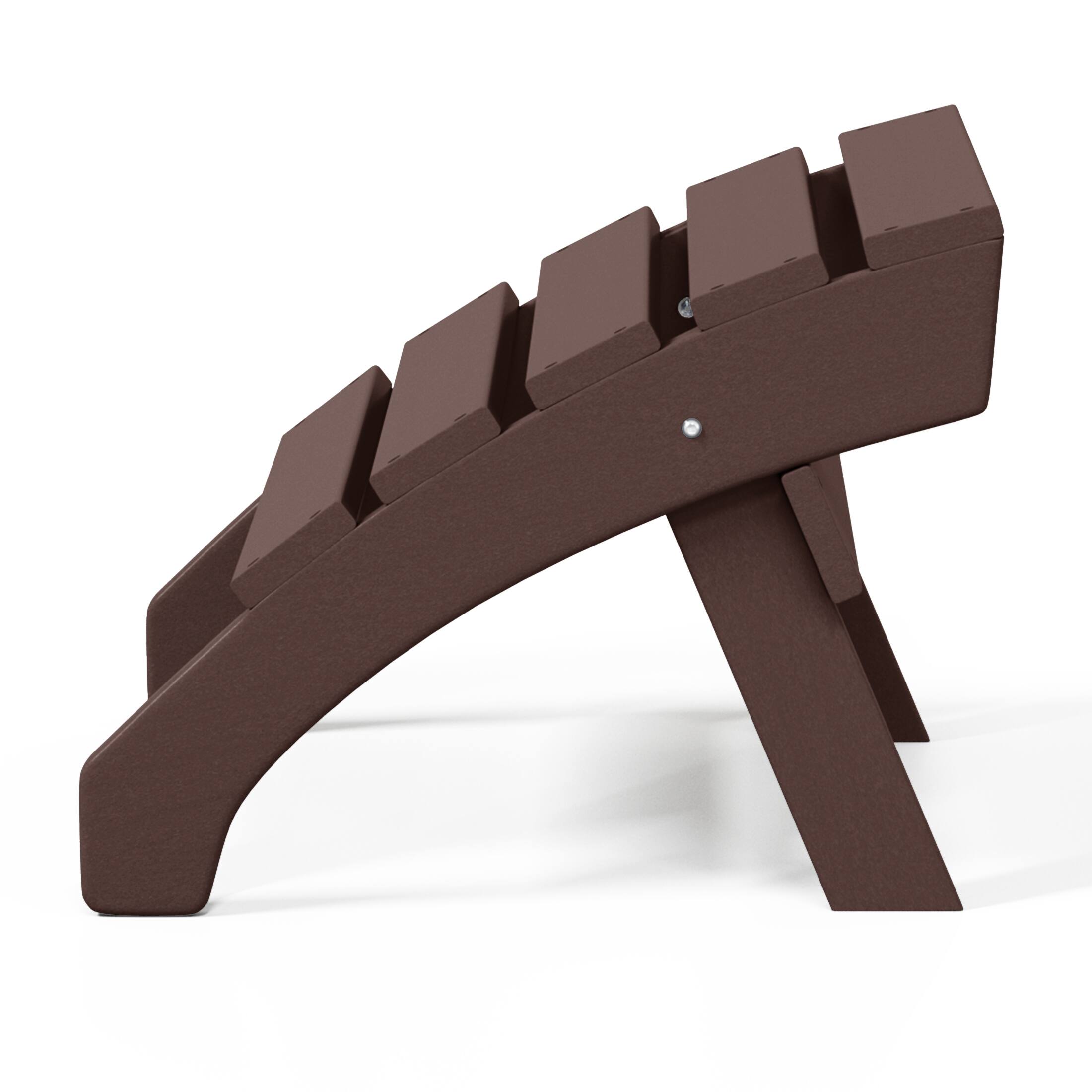 Alt View 3. WestinTrends - WestinTrends Dylan Outdoor Adirondack Chair With Ottoman 2-Piece Set - Dark Brown.