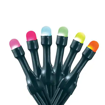 Front. Home Heritage - Home Heritage Lumations 16.3 Ft RGB LED Indoor/Outdoor String Lights, 50 Count - Multicolor.