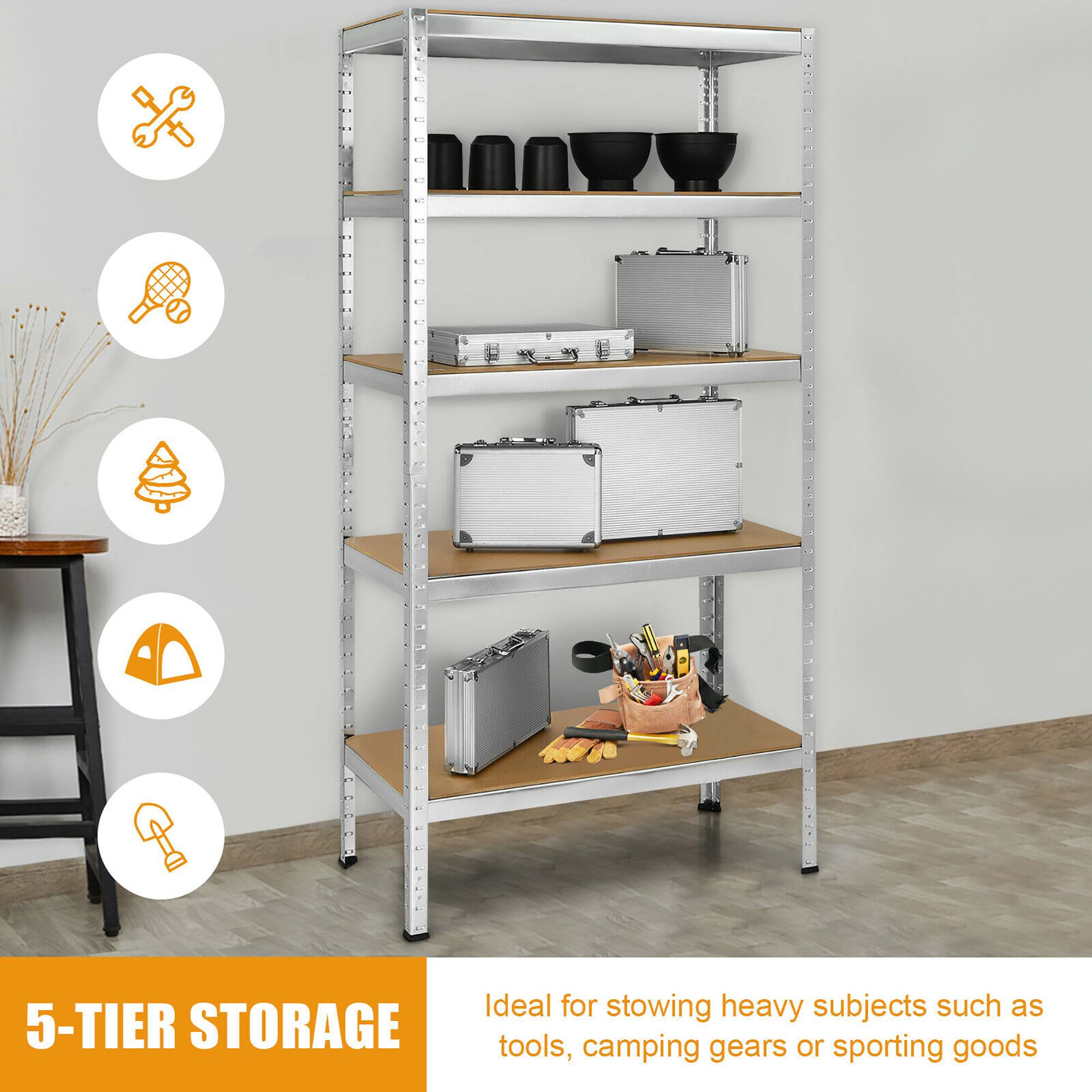 5-TIER STORAGE

Ideal for stowing heavy subjects such as tools, camping gears or sporting goods