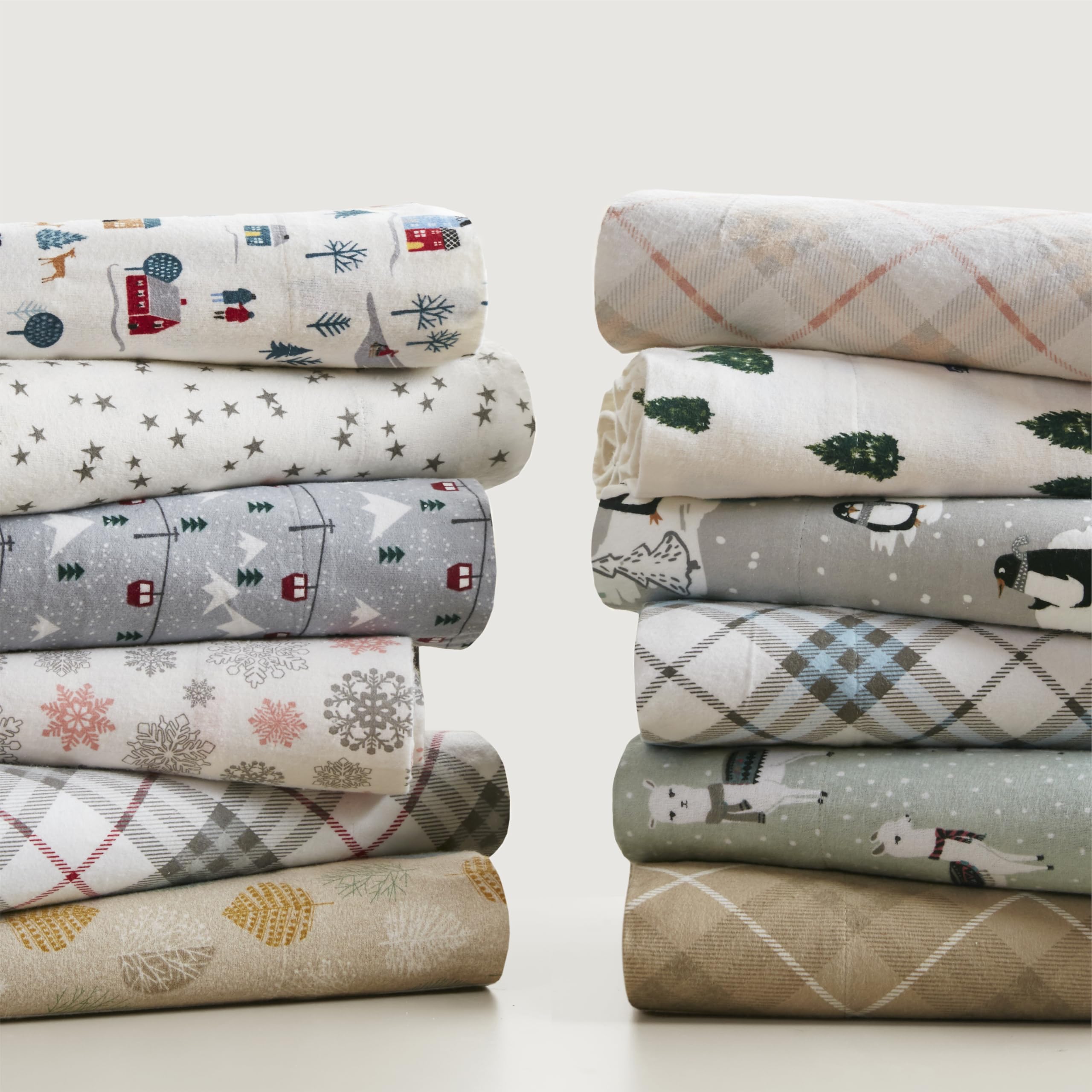 Alt View 9. Skar Audio - Flannel Sheets Queen Size- 4 Pieces Ultra Soft Warm Sheet Set Cozy Cotton Bedsheets Novelty Printed Bedding... - Red Plaid Queen.