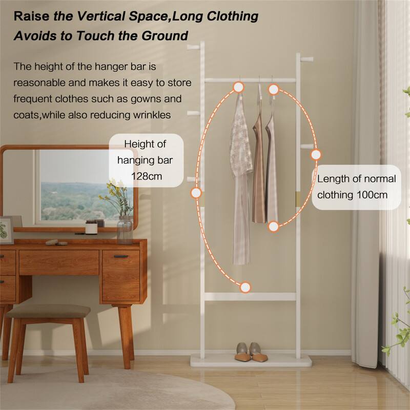 Raise the Vertical Space, Long Clothing Avoids to Touch the Ground

The height of the hanger bar is reasonable and makes it easy to store frequent clothes such as gowns and coats, while also reducing wrinkles.

Height of hanging bar: 128cm

Length of normal clothing: 100cm