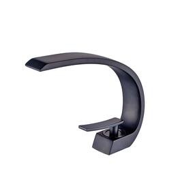 Single Hole Single Handle Bathroom Faucet Curved Spout Lead Free Solid Brass Durable Easy to Install