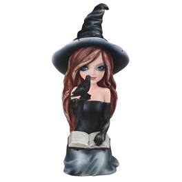 FC Design - 7"H Witch Girl with Crow and Book Figurine Statue Desk Tabletop Home Decor Gift - Multi-Color
