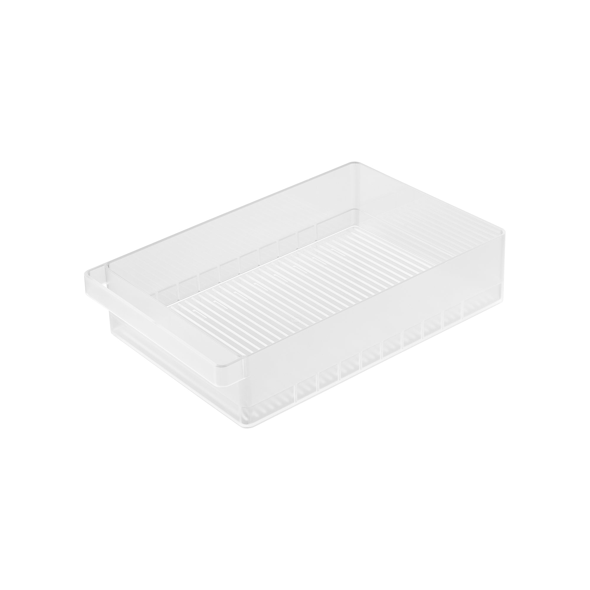 Alt View 2. Yamazaki Home - Refrigerator Organizer Bin - Wide - clear.