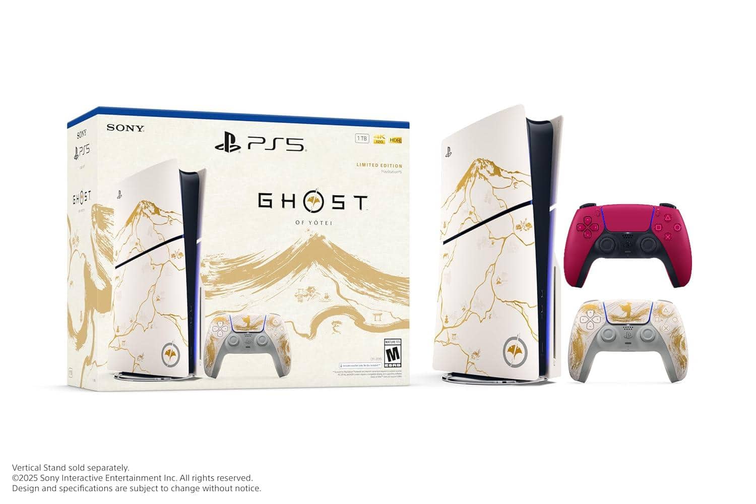 PS5 Console Ghost of Yōtei LimitedEdition Bundle DualSense Controller Cosmic Red - PlayStation 5