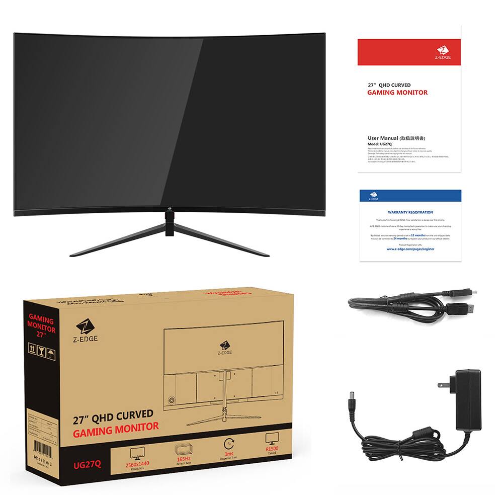 27" QHD CURVED GAMING MONITOR
User Manual
WARRANTY REGISTRATION
27" QHD CURVED GAMING MONITOR
165Hz
UG27Q
2560x1440