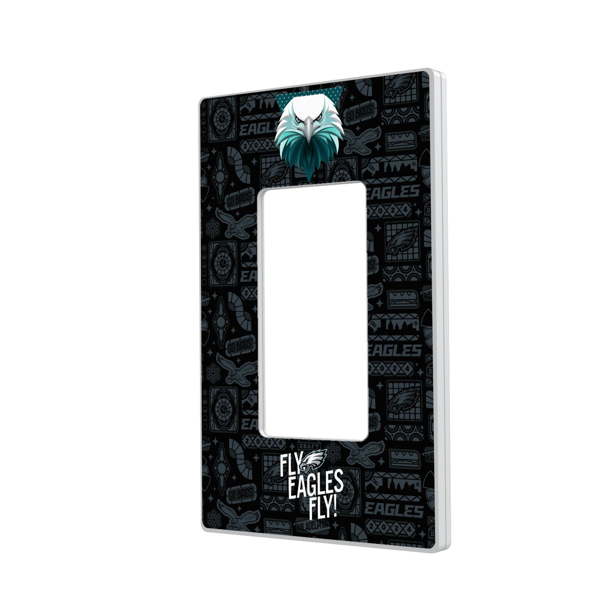 Keyscaper - Philadelphia Eagles 2024 Illustrated Limited Edition Single Rocker Light Switch Plate - White price history on PriceWatchPro