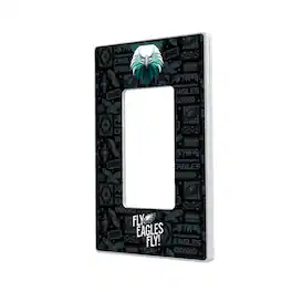 Keyscaper - Philadelphia Eagles 2024 Illustrated Limited Edition Single Rocker Light Switch Plate - White