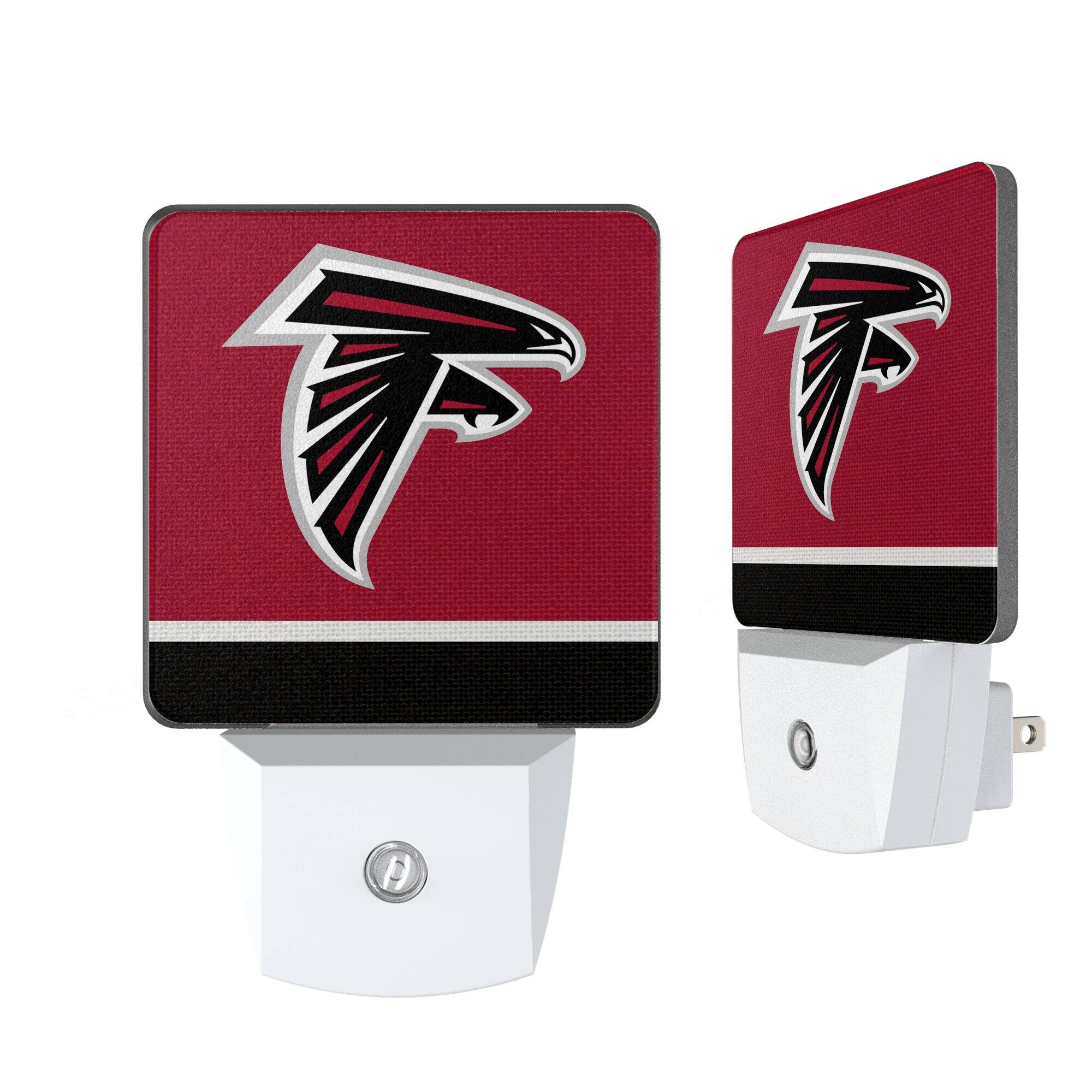 Front. Keyscaper - Atlanta Falcons Stripe Design Nightlight 2-Pack - Multicolor.