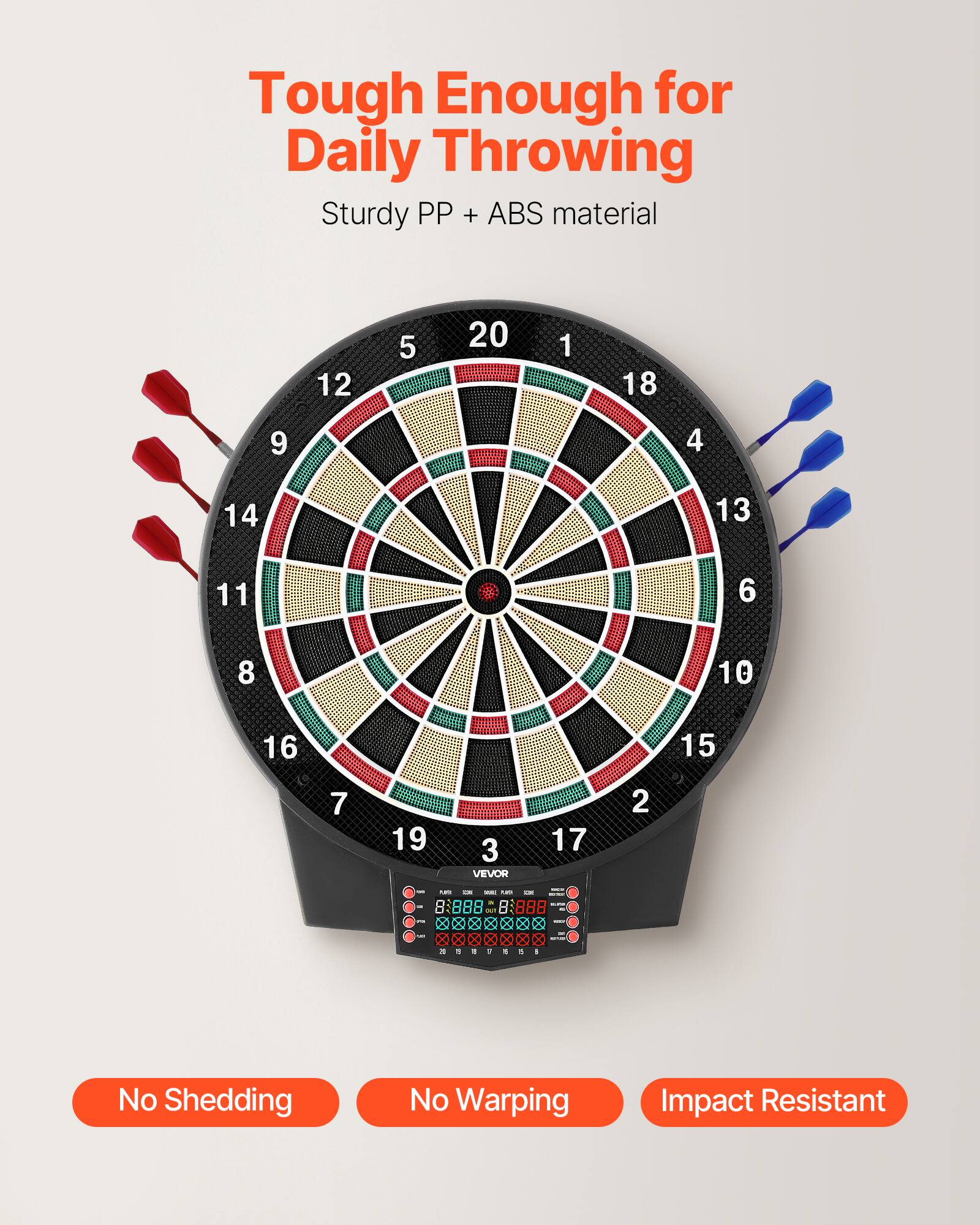 VEVOR Electronic Dart Board, 15.5