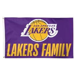 WinCraft - Los Angeles Lakers 3' x 5' Single-Sided Deluxe Team Slogan Flag - Multicolor