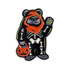 SalesOne LLC - Star Wars Wicket Skeleton Glow-In-The-Dark Enamel Pin | Toynk Exclusive - Black