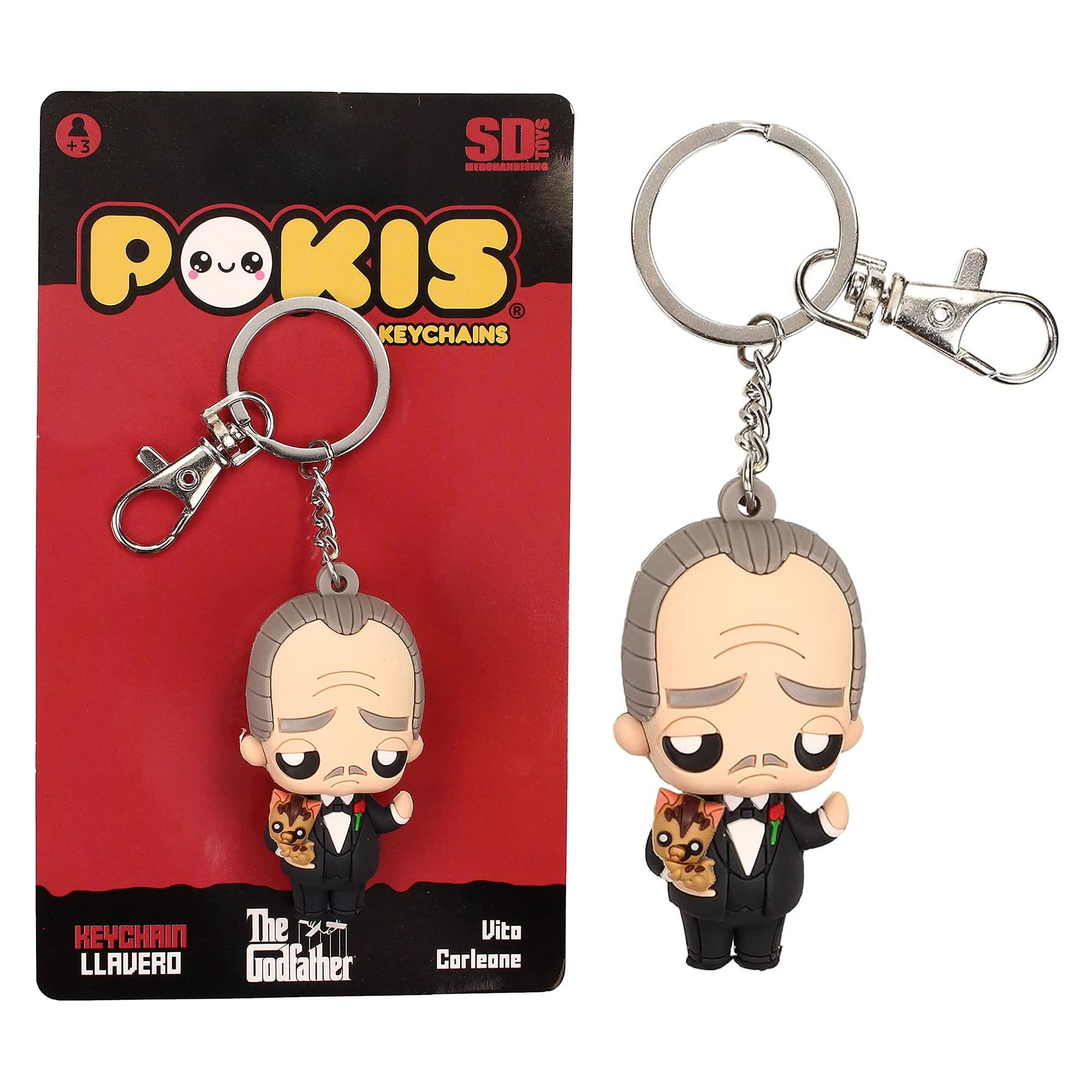 +3 SD TOYS POKIS KEYCHAINS The Godfather Vito Corleone