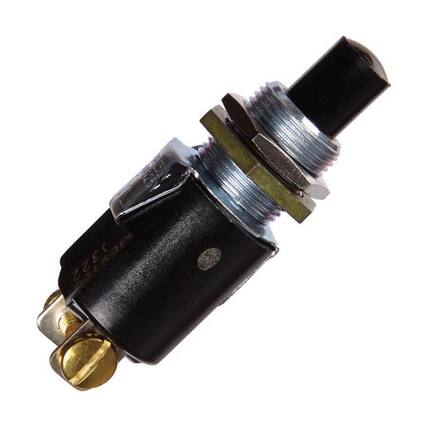 Front. Jandorf - Jandorf 0.25 amps Single Pole Momentary/Normally On Appliance Switch Black 1 pk - Black.