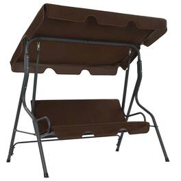 vidaXL - Garden Swing Seat Coffee Powder-coated steel frame - Brown