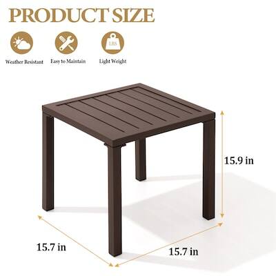 PRODUCT SIZE

Weather Resistant
Easy to Maintain
Light Weight

15.9 in
15.7 in
15.7 in