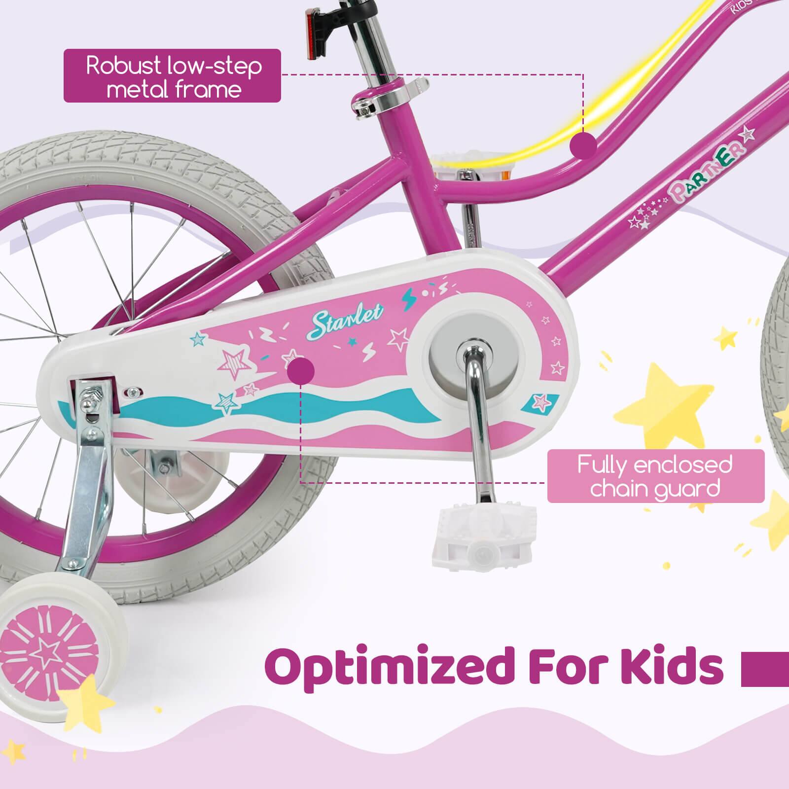 Robust low-step metal frame  
Fully enclosed chain guard  
Optimized For Kids