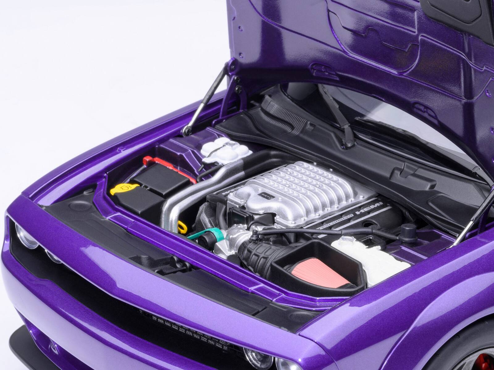Alt View 2. Autoart - 2023 Dodge Challenger SRT Super Stock Plum Crazy Purple 1/18 Model Car by Autoart.