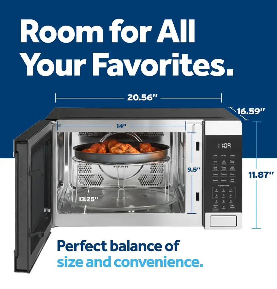 Room for All Your Favorites. 20.56" 16.59" 14" I 109 I 9.5" - 11.87" 13.25" 4 2 - 2 3 1 .  - . Perfect balance of size and convenience.
