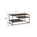Alt View 38. Walker Edison - Modern Minimal Coffee Table with Floating Shelves - Dark Walnut.