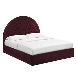 Modway - Solana Arched Performance Velvet Full Platform Bed - Purple