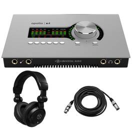 Universal Audio - Apollo x4 Gen 2 Thunderbolt 3 Audio Interface with Essentials+ Plug-Ins, Bundle with TAPH100 Headphones
