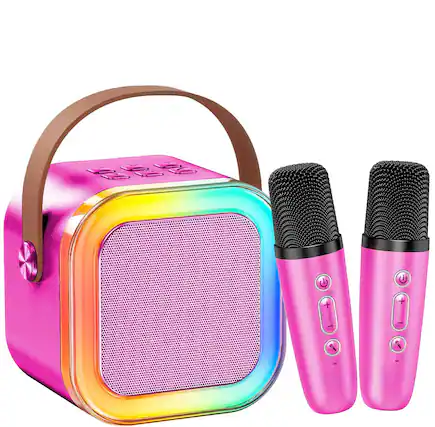 Front. Reds Spade - Karaoke machine for top birthday gifts ideas year old christmas party kids' personal video players - Gold Pink.